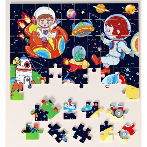 Dřevěné puzzle vesmír 60 dílků