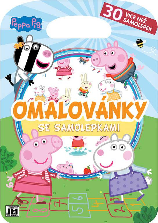 JIRI MODELS Omalovánky se samolepkami Peppa Pig