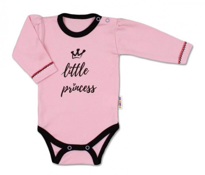 Body dlouhý rukáv - vel. 80, růžové - Little Princess - 80 (9-12m)