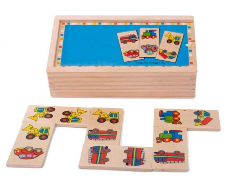 Dřevěné domino Bigjigs Toys, Dopravní prostředky