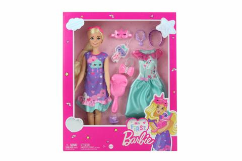 Barbie Moje první Barbie panenka den a noc - fialová HMM66