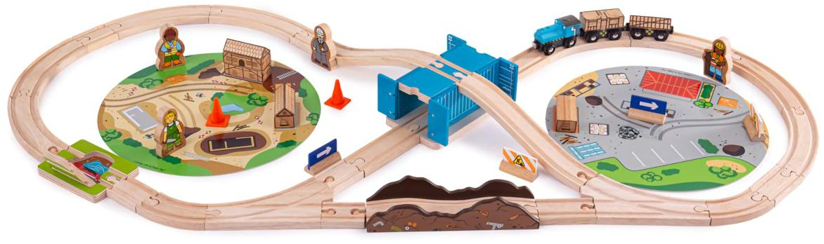 Bigjigs Rail Vláčkodráha Stavba 50 dílů