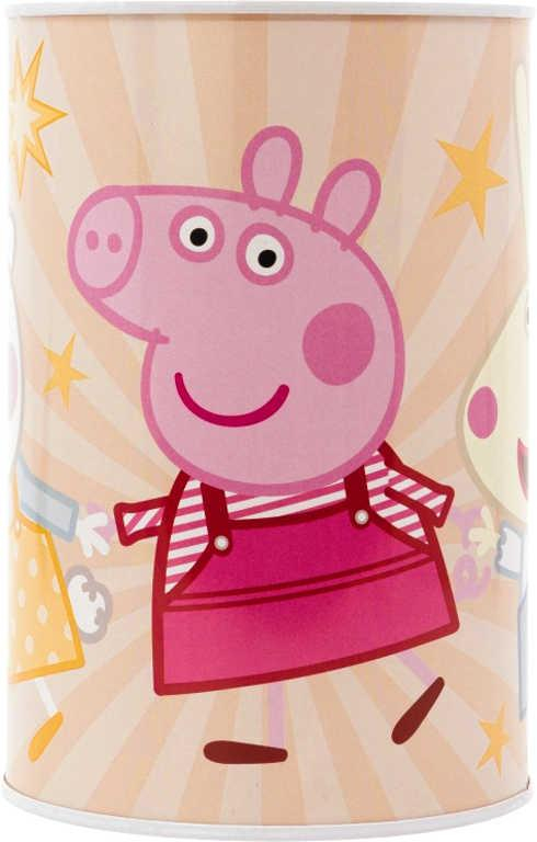 Pokladnička válec prasátko Peppa Pig 15cm dětská kasička plechová