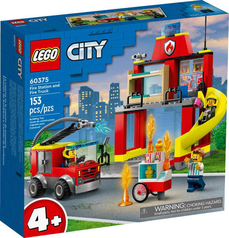 LEGO CITY Hasičská stanice a auto hasičů 60375 STAVEBNICE