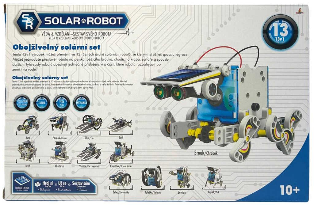 Robotická stavebnice 13v1 funkční obojživelné modely na solární pohon