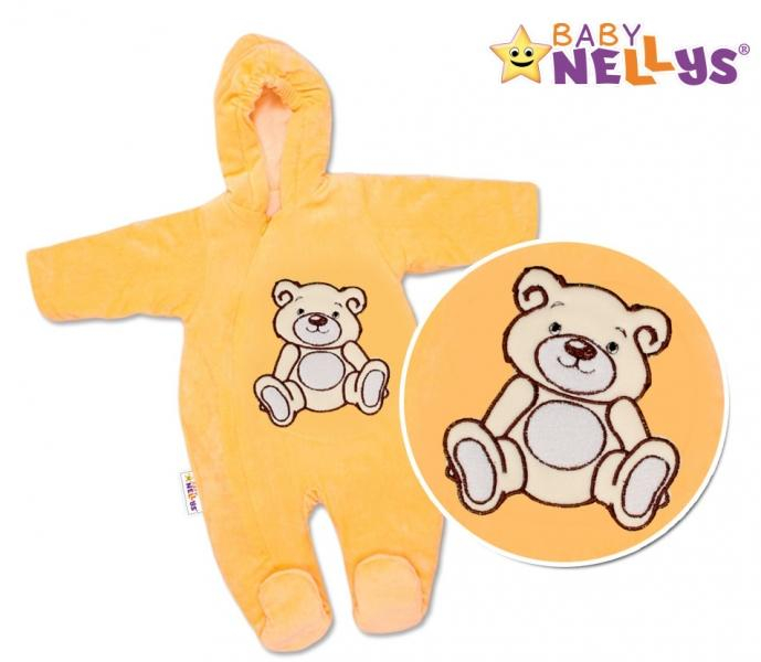  - Zimní kombinézka/overálek Teddy Bear - lososová - 56 (1-2m) /62 (2-3m)