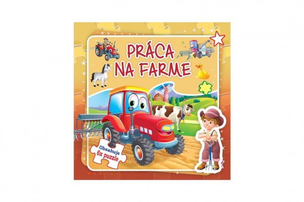 Puzzle kniha Práca na farme 17x17cm 6x9 dielikov SK verze