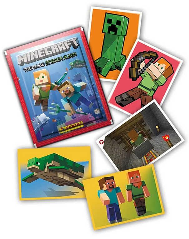 PANINI Sběratelské samolepky Minecraft set 5 archů v sáčku