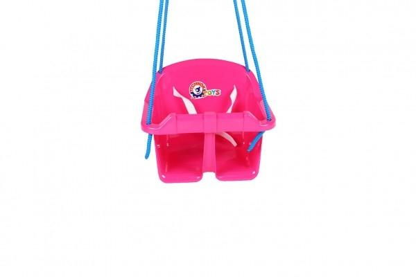 Houpačka Baby plast růžová nosnost 20kg 36x30x29cm 24m+