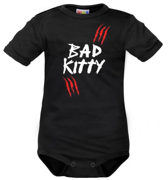 Body krátký rukáv Bad Kitty - černé, vel. 80 - 80 (9-12m)