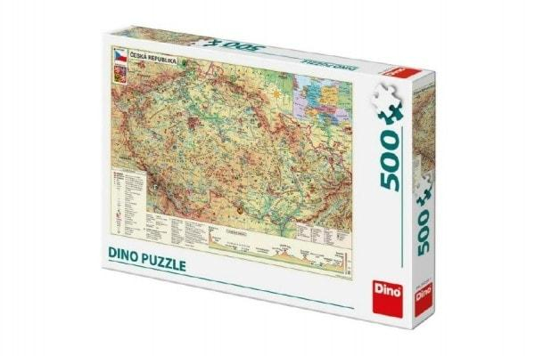 Puzzle Mapa České Republiky 47x33cm 500dílků v krabici 33x23x3,5cm